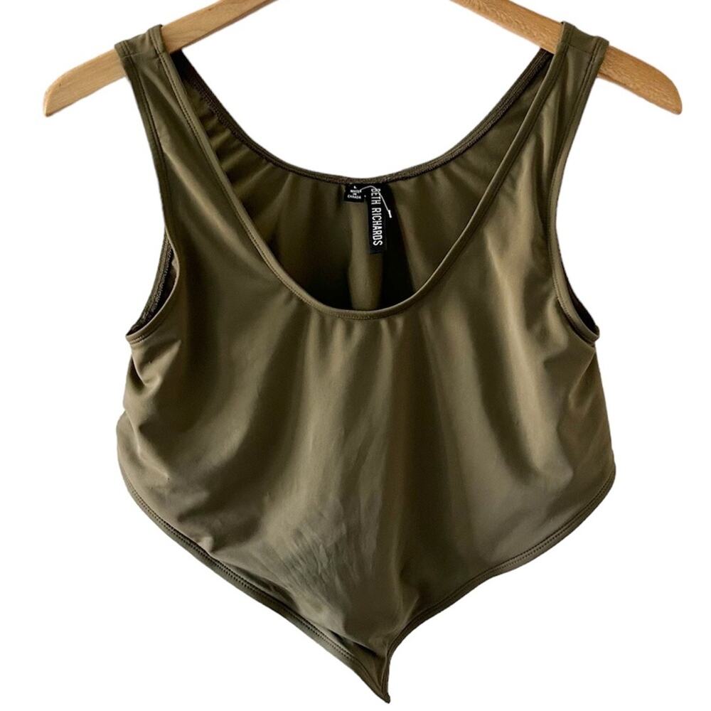 Beth Richards Knot Olive Green Bikini Top Women’s Size Large - Picture 4 of 7
